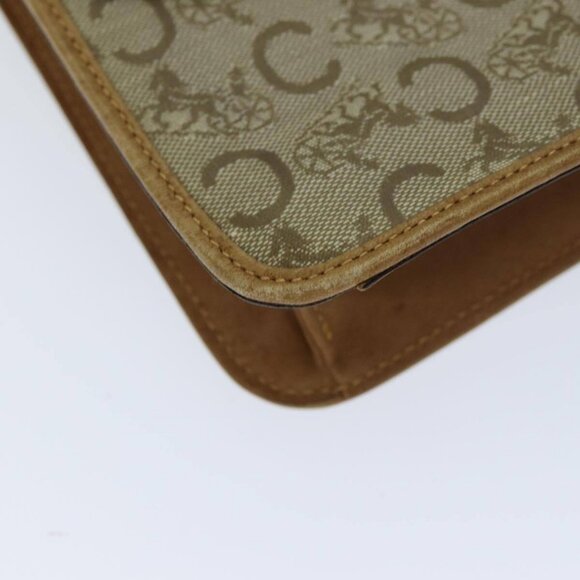 CELINE C Macadam Canvas Shoulder Bag Beige - Picture 11 of 16